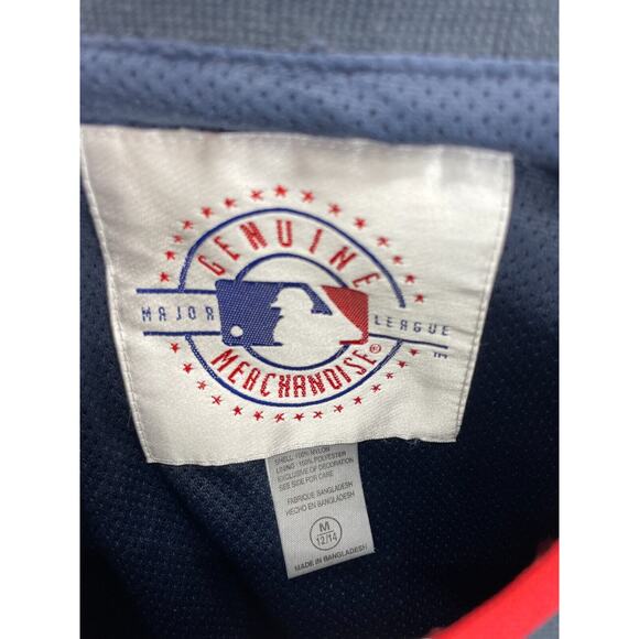 MLB Boston Red Sox Windbreaker Boys Size M 12/14 Navy Pullover Jacket Baseball - Picture 3 of 8